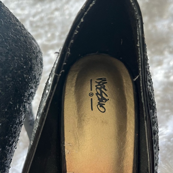 WOMEN’S MOSSIMO SPARKLE GLITTER BLACK STILETTOS HEELS - Picture 7 of 14